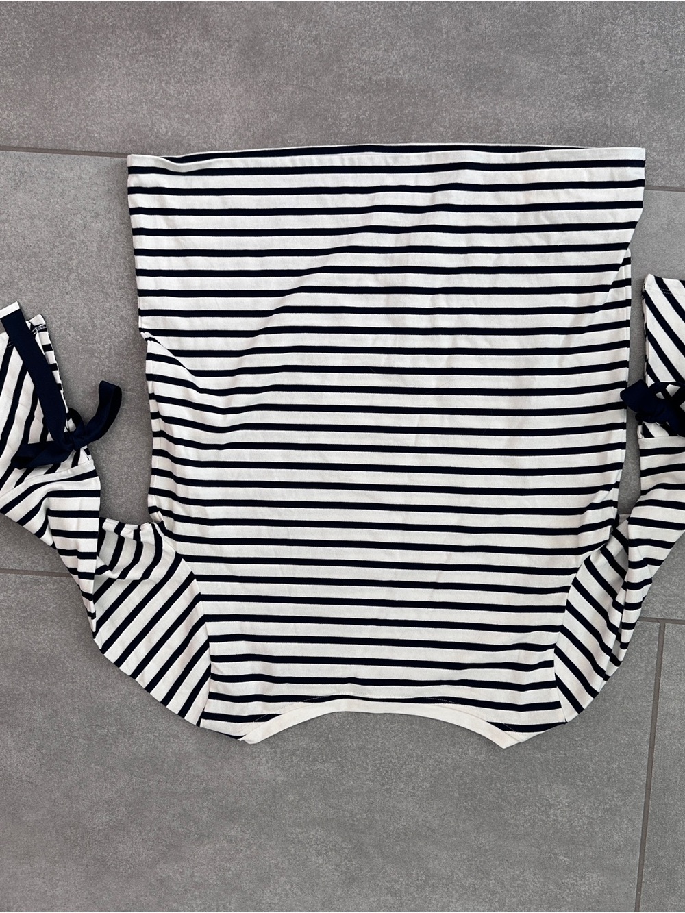 Ralph Lauren White and Navy Striped Top